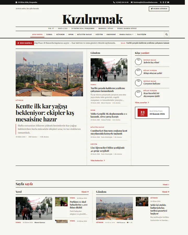 Tema 01 – Gazete tasarım önizlemesi