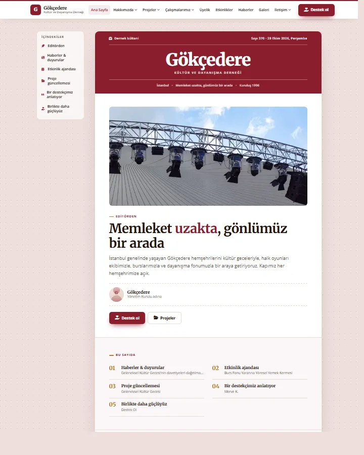 Tema 10 – Bülten tasarım önizlemesi