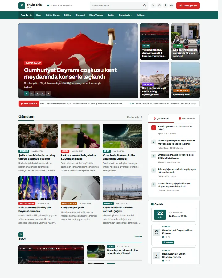 Tema 22 – Portal tasarım önizlemesi