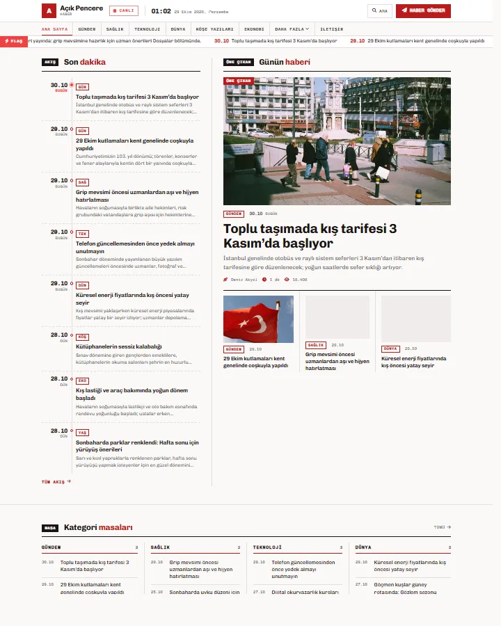 Tema 23 – Ajans tasarım önizlemesi