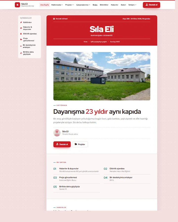 Tema 30 – Bülten tasarım önizlemesi